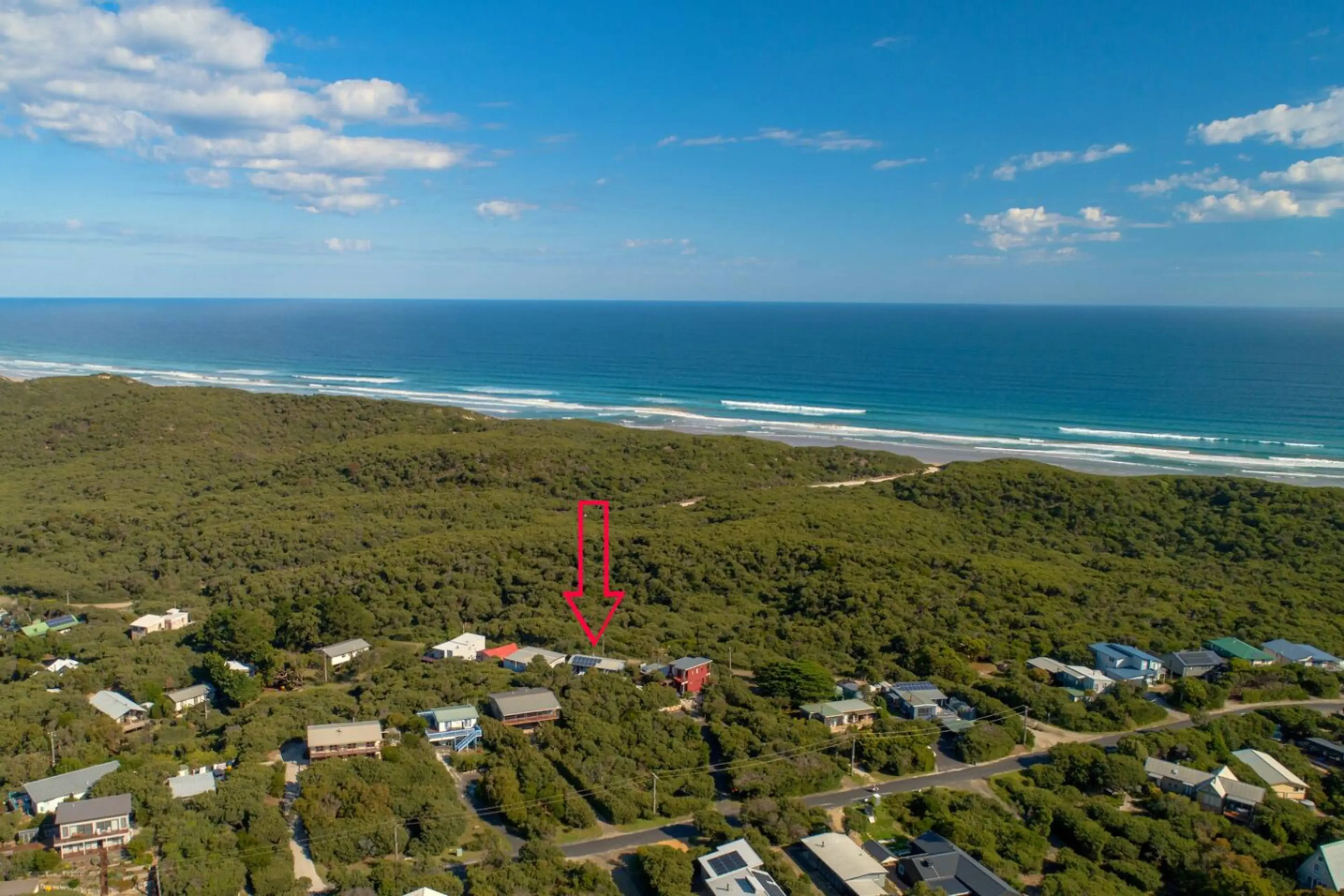 Retro Dunes coastal property aerial view